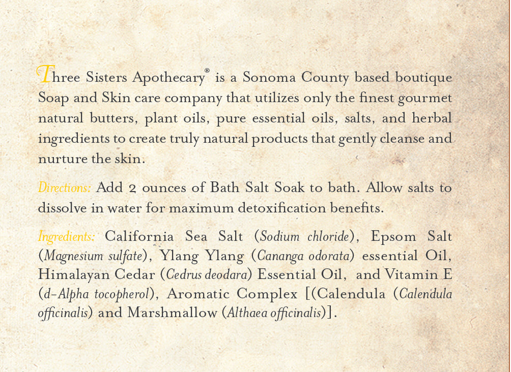 Bath Salt Soak Ylang Ylang & Cedar