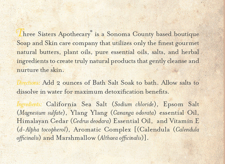 Bath Salt Soak Ylang Ylang & Cedar