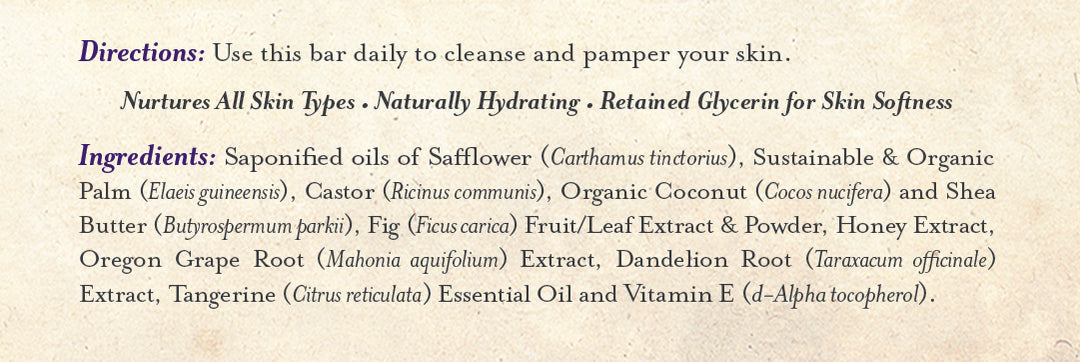 Bar Soap California Mission Fig & Honey