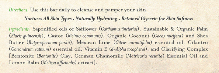 Bar Soap Mexican Lime & Cilantro