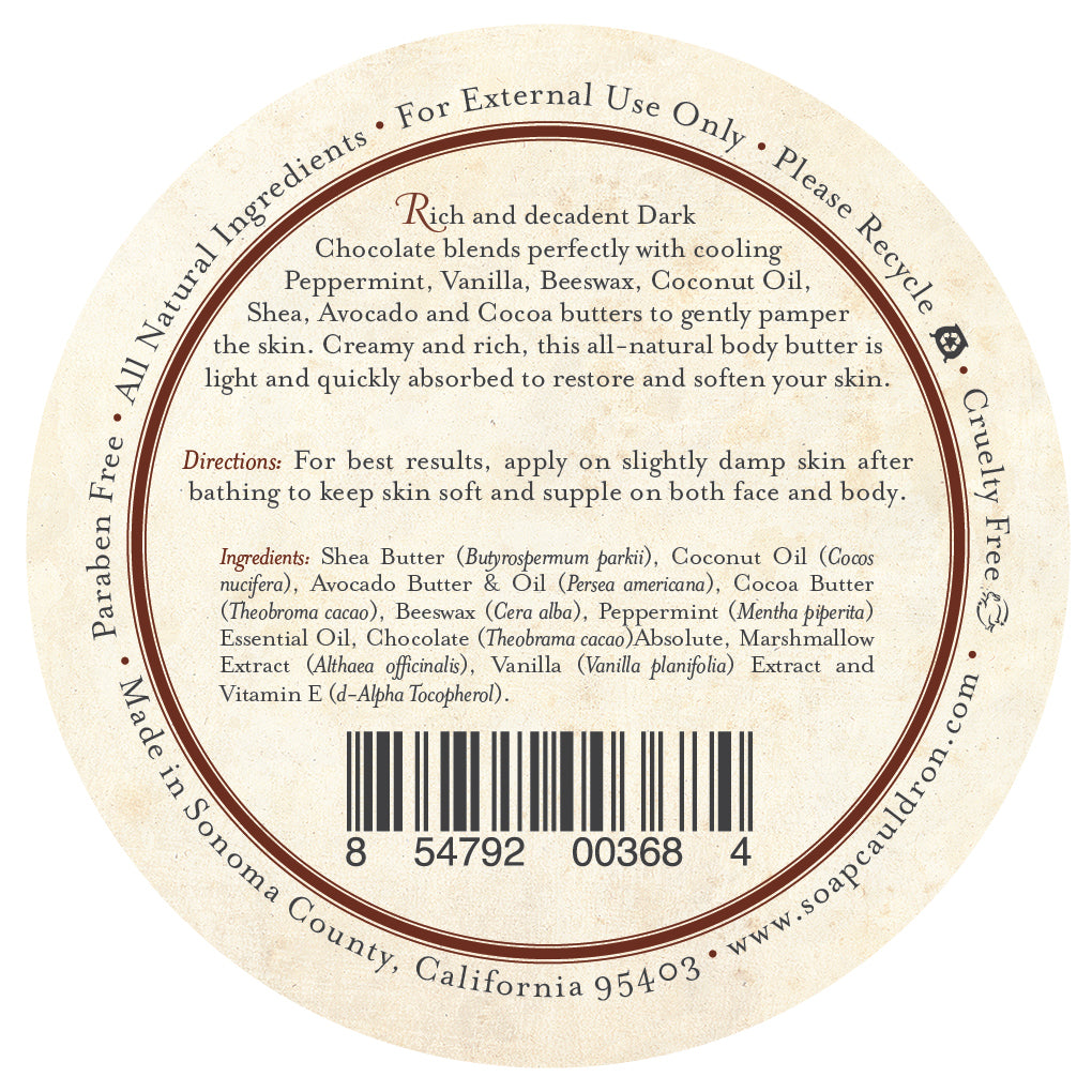 Body Butter Dark Chocolate & Mint