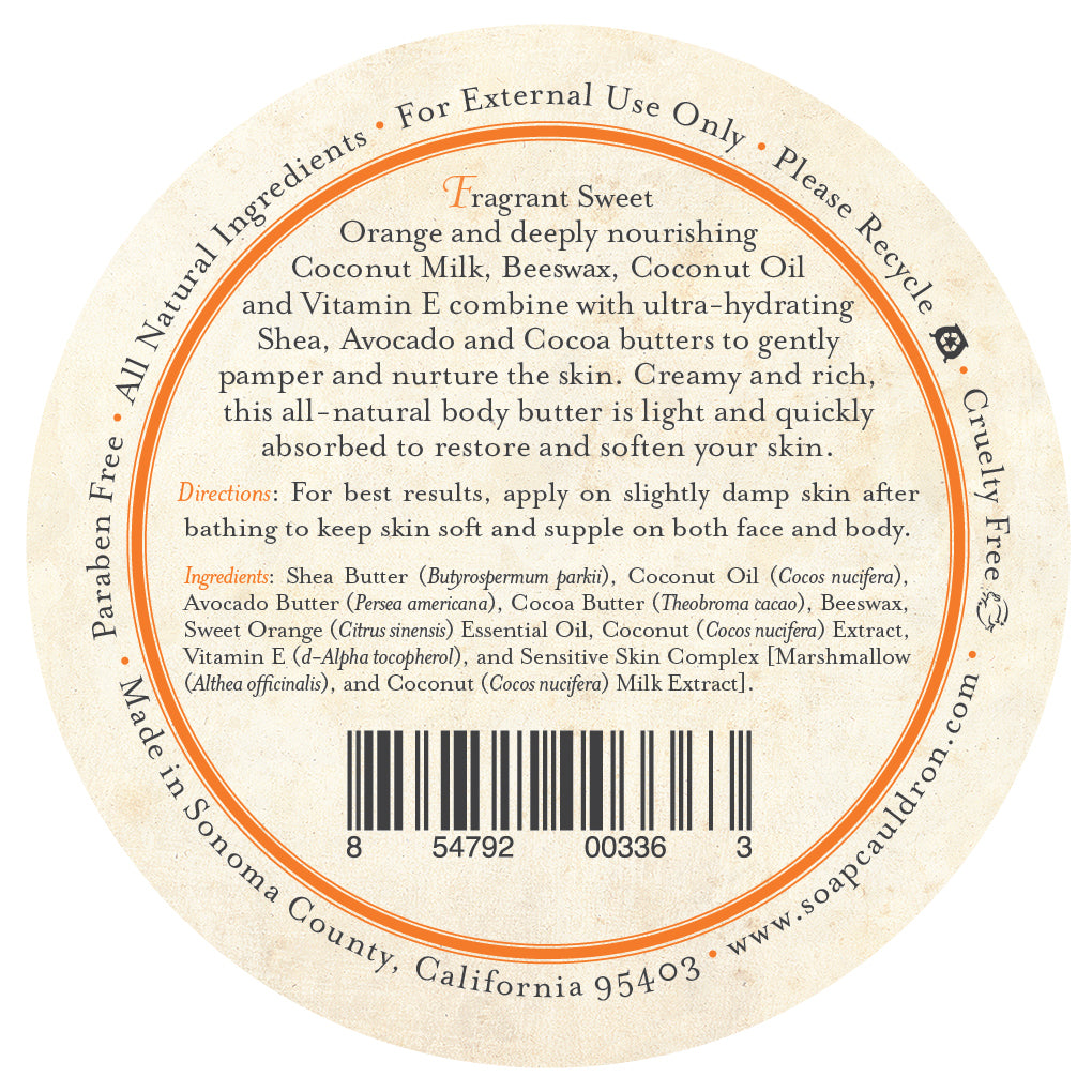 Body Butter Sweet Orange & Coconut