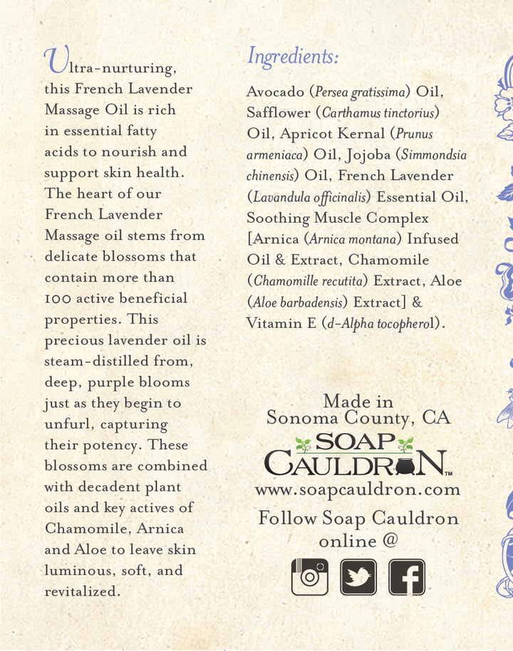 Massage Oil French Lavender with Arnica