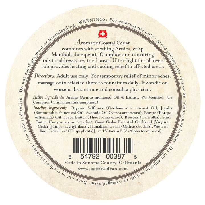 Muscle Rub Therapeutic Coastal Cedar with Arnica
