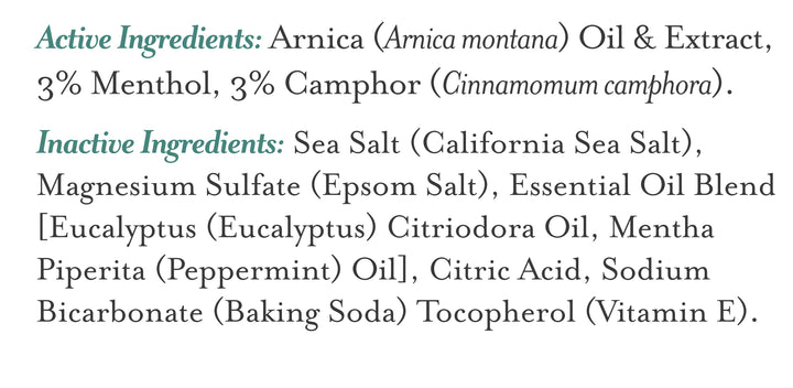 Bath Salt Soak Therapeutic Foaming Eucalyptus & Peppermint