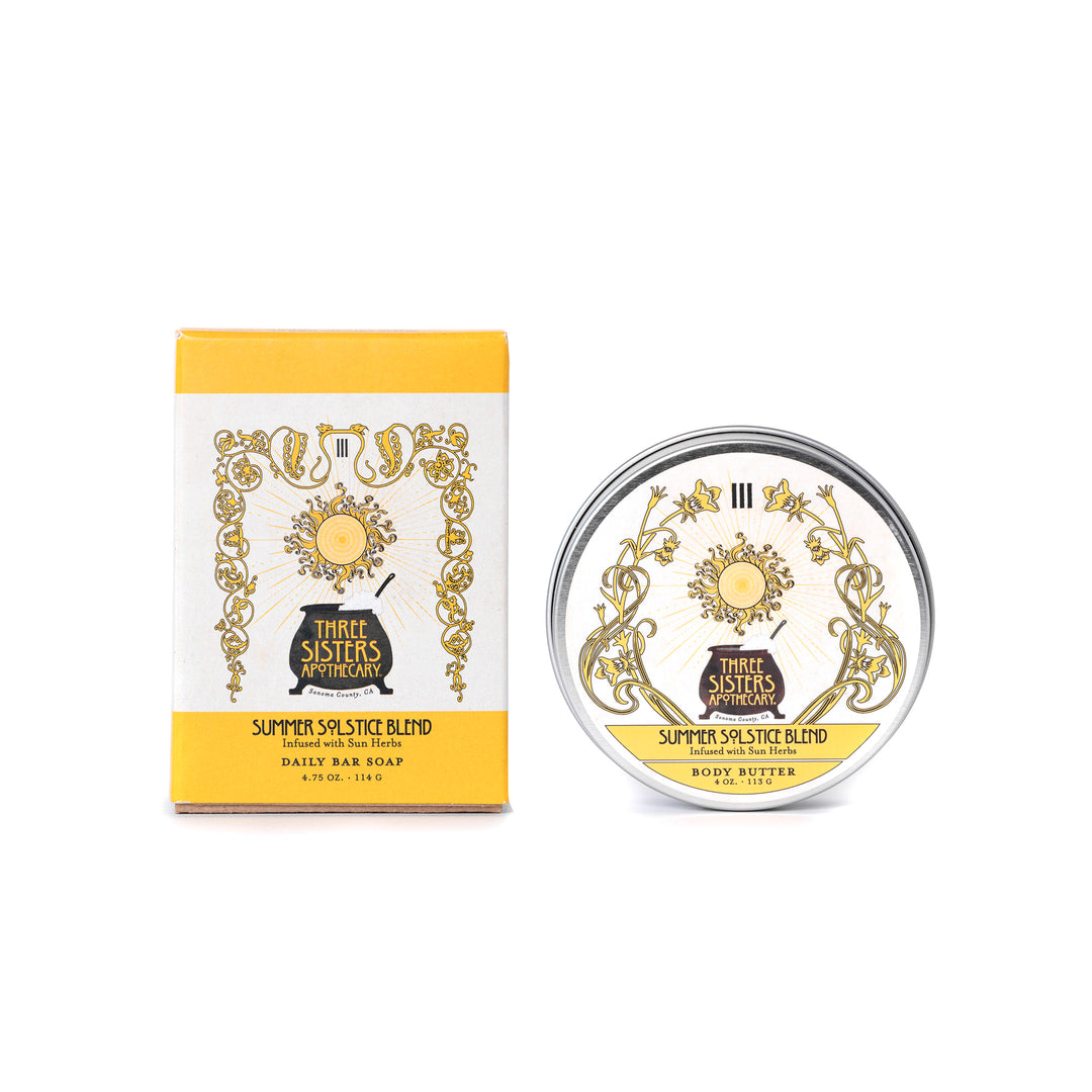 Muslin Gift Set Summer Solstice Bar Soap & Body Butter Gift