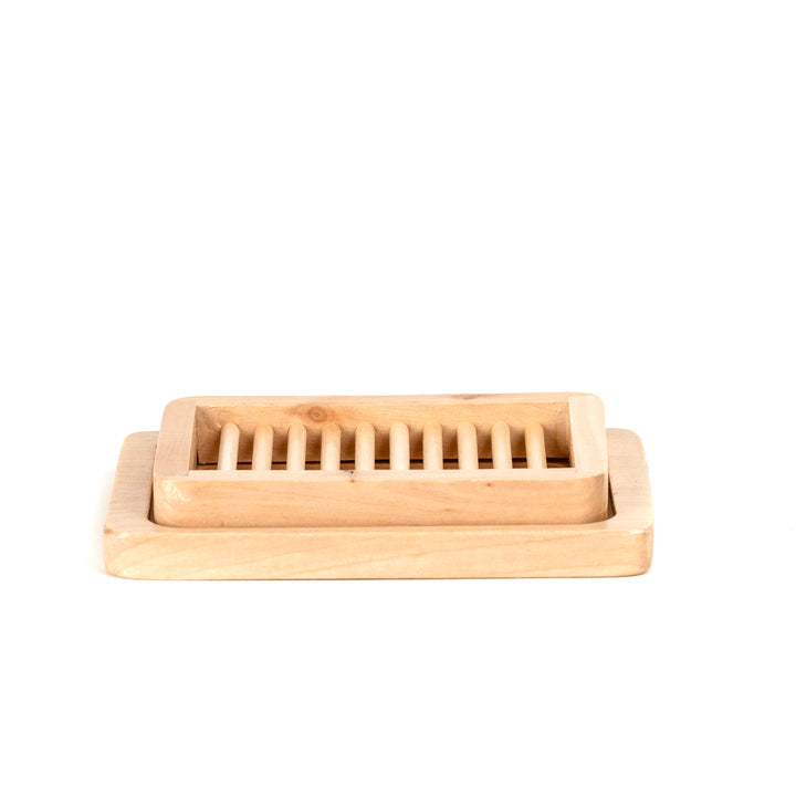 Soap Dish Wood with Tray
