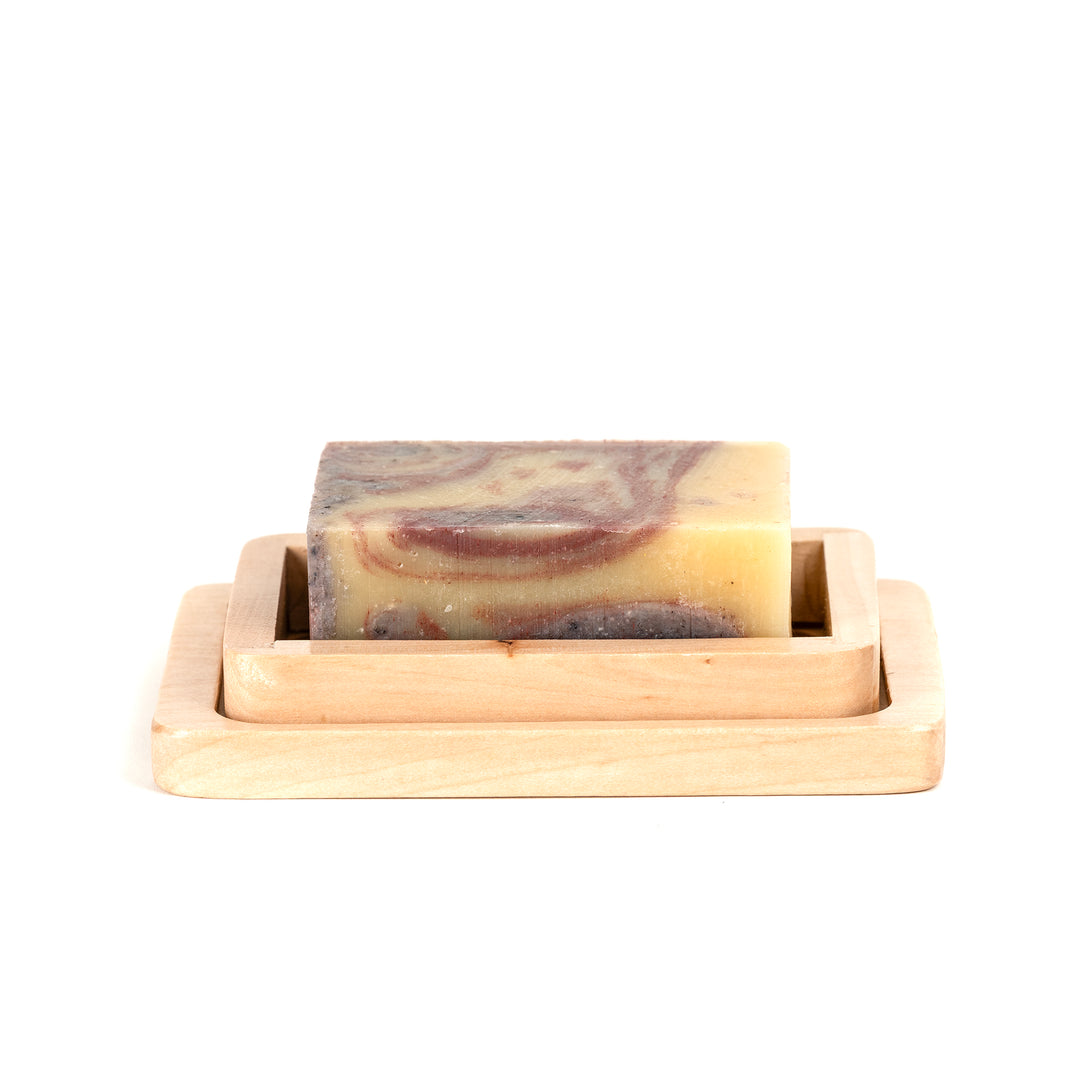 Soap Dish Wood with Tray