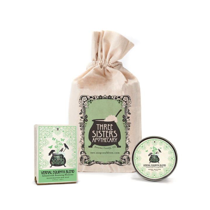 Muslin Gift Set Vernal Equinox Bar Soap & Body Butter