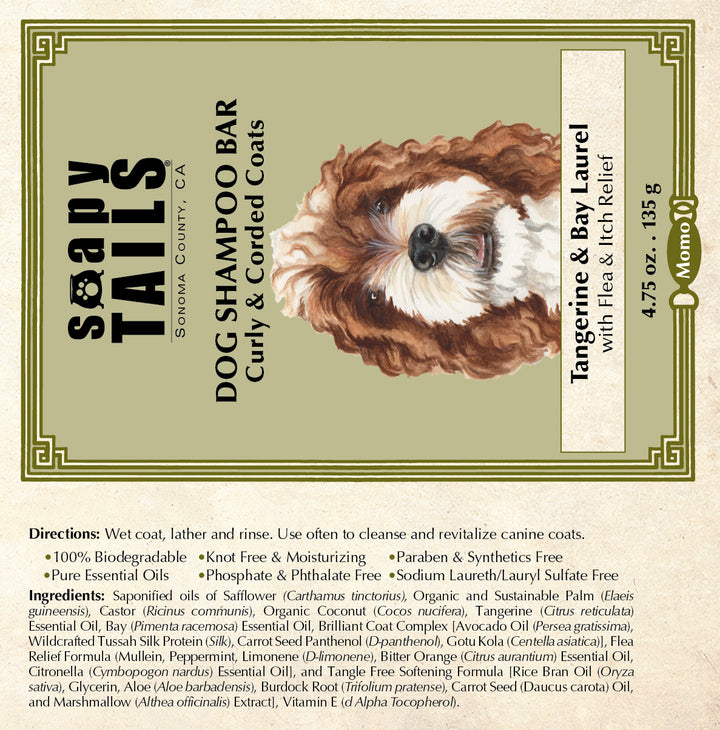 Dog Shampoo Bar Tangerine & Bay Laurel Curly & Corded Coats