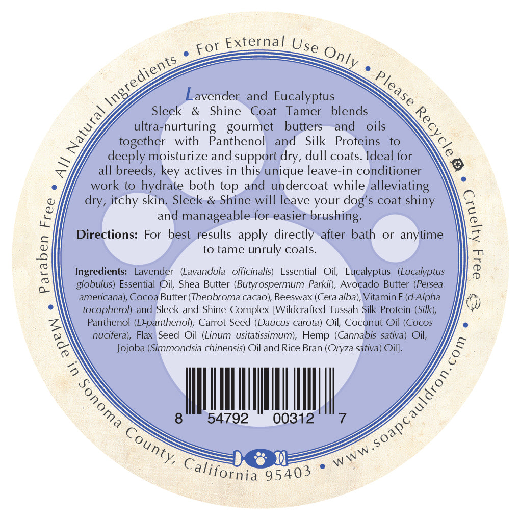 Dog Sleek & Shine Coat Tamer Lavender & Eucalyptus