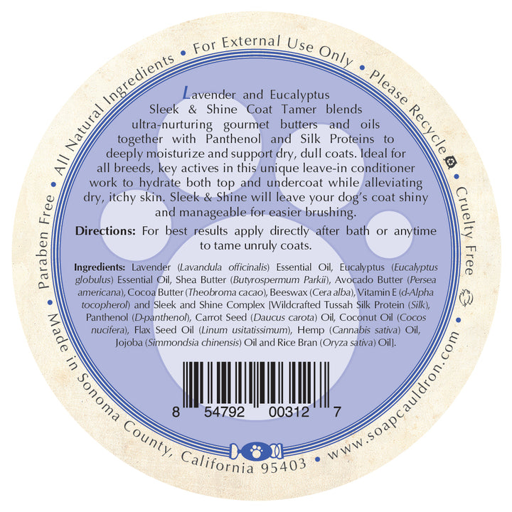 Dog Sleek & Shine Coat Tamer Lavender & Eucalyptus