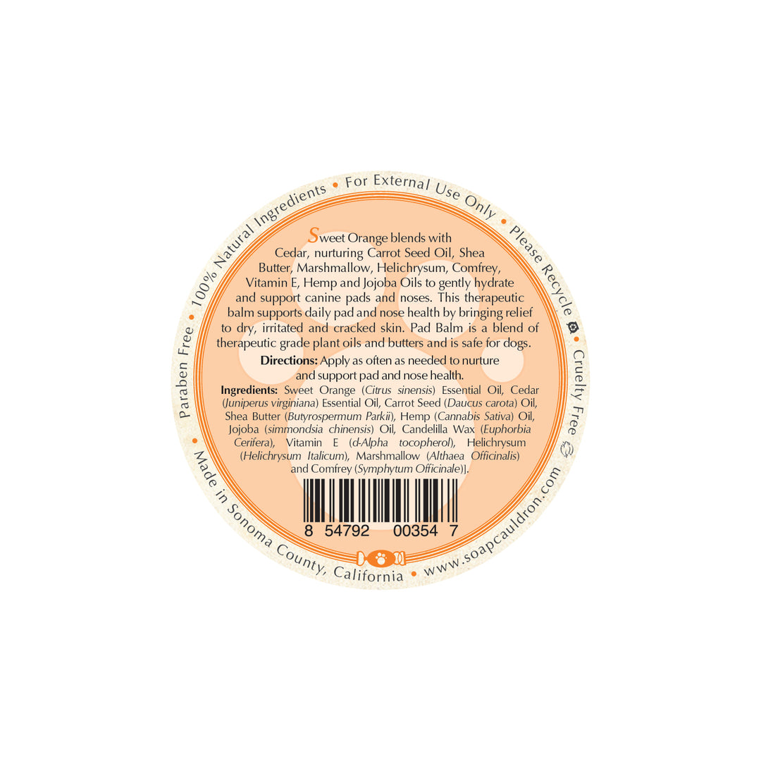 Dog Pad Balm Sweet Orange & Cedar