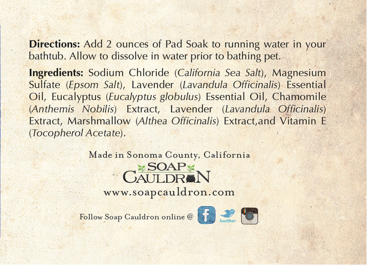 Dog Pad Salt Soak