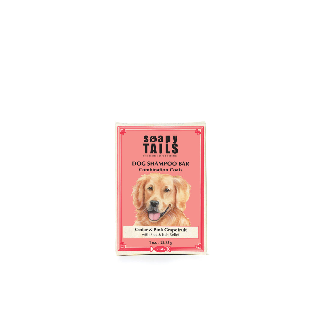 Dog Shampoo Bar Cedar & Pink Grapefruit Combination Coats