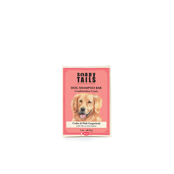 Dog Shampoo Bar Cedar & Pink Grapefruit Combination Coats