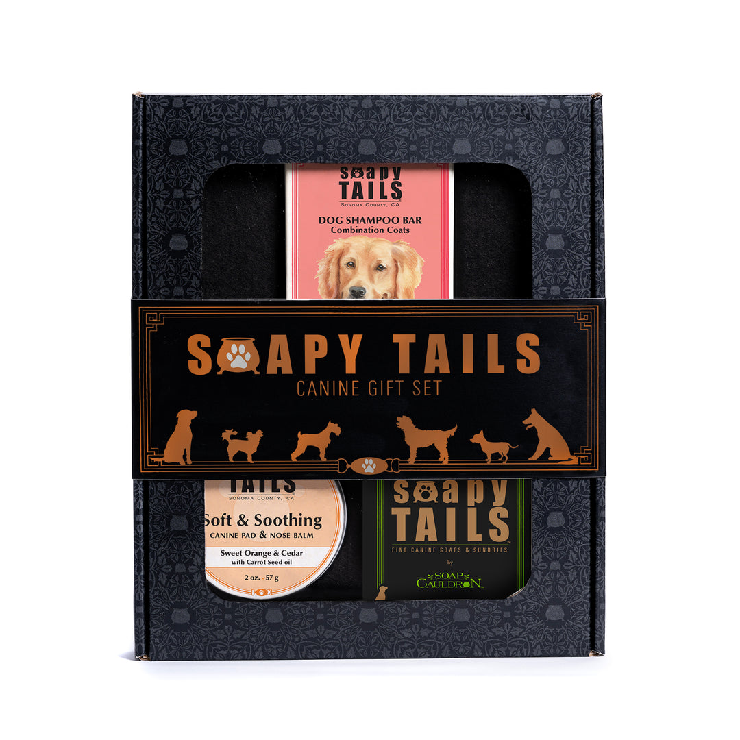 Soapy Tails Dog Boxed Gift Set Shampoo Bar & Pad Balm