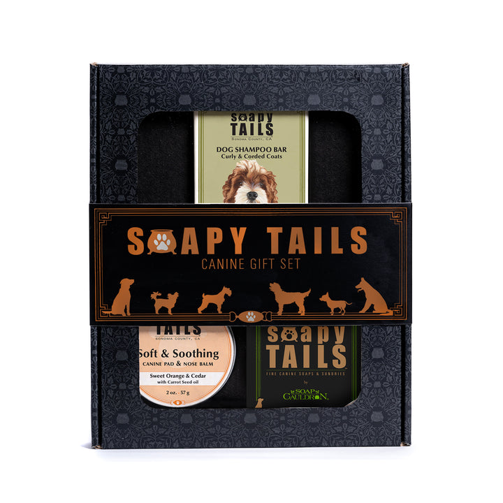 Soapy Tails Dog Boxed Gift Set Shampoo Bar & Pad Balm