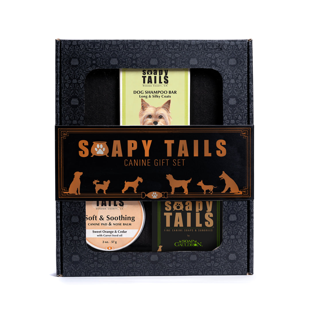 Soapy Tails Dog Boxed Gift Set Shampoo Bar & Pad Balm