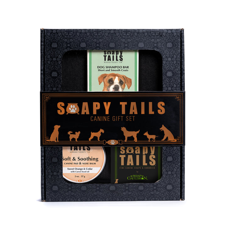 Soapy Tails Dog Boxed Gift Set Shampoo Bar & Pad Balm