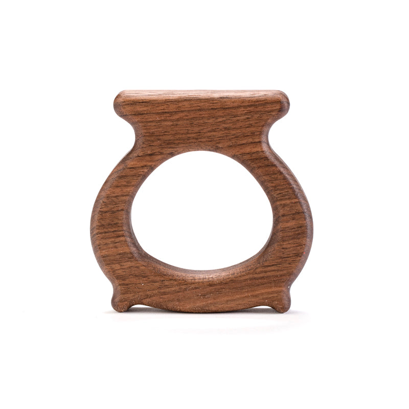 Teether - Wooden Cauldron Natural Baby