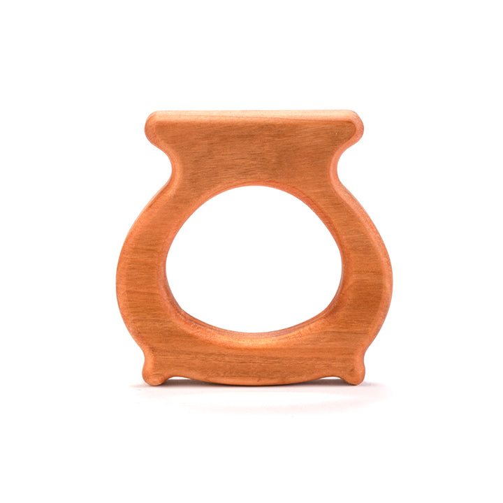 Teether - Wooden Cauldron Natural Baby