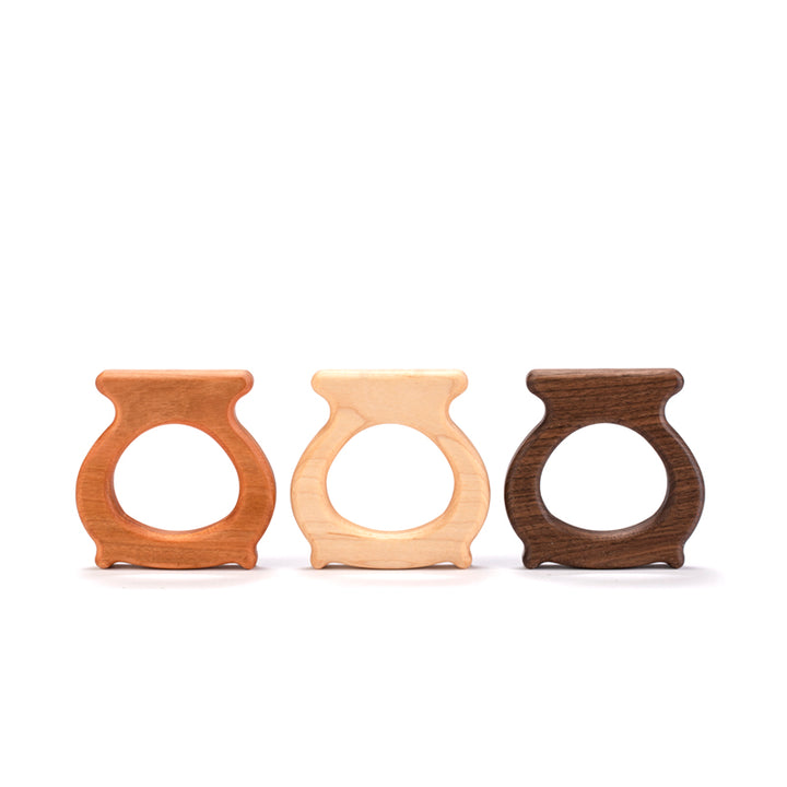 Teether - Wooden Cauldron Natural Baby