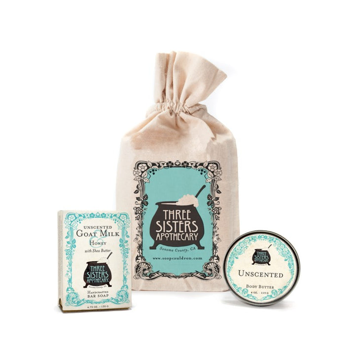 Muslin Gift Set Bar Soap and Body Butter Gift Set