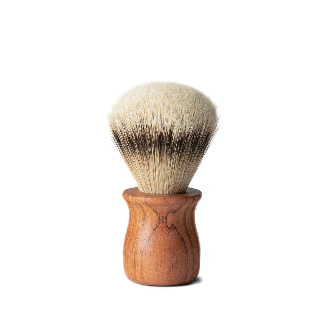 Shave Brush Brazilian Cherry Handcrafted- Pure Badger Bristle