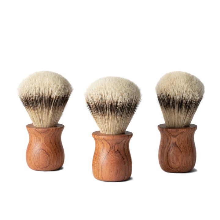 Shave Brush Brazilian Cherry Handcrafted- Pure Badger Bristle